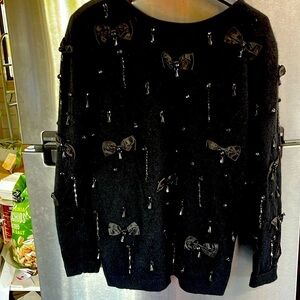 Outlander beads & bows black women S Sweater Soft Warm wool‎ & Rabbit Hair Nylon